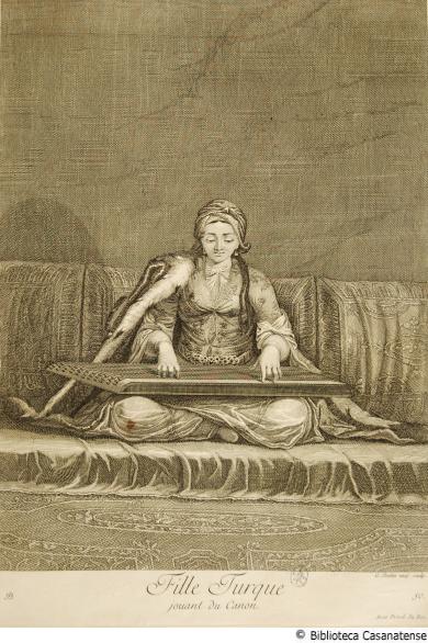 Filles Turques jouant du canon (donna turca che gioca al canone)  , Tav. 50
