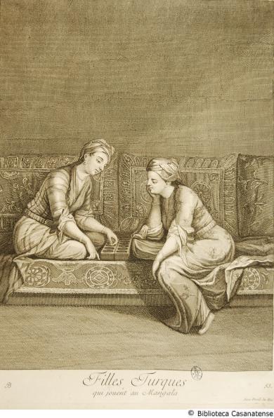 Filles Turques qui jouent au mangala (donne turche che giocano a mangala), Tav. 53