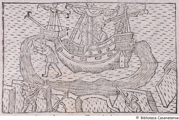 come si espugnino, e combattano le navi de' nemici, quando son gelate e ghiacciate ne l'acque, c. 140