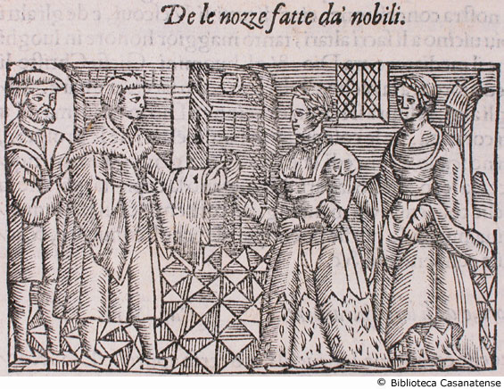 de le nozze fatte da' nobili, c. 171 v. (prima figura)