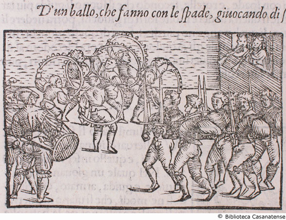 d'un ballo, che fanno con le spade, giuocando di schirma, c. 184