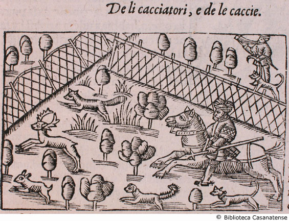 de li cacciatori, e de le caccie, c. 226 v.