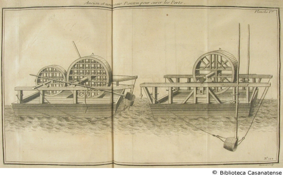 Ancien et nouveau ponton pour curer les ports, tav. 192