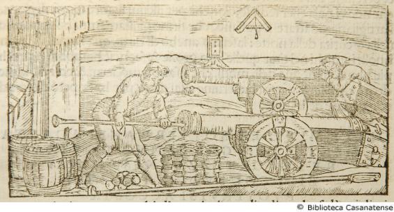 (Soldati che caricano dei cannoni), c. 157r.