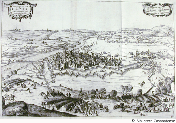 Cazal (scena di una battaglia avvenuta a Casale Monferrato con vista della citt), tav. [12]