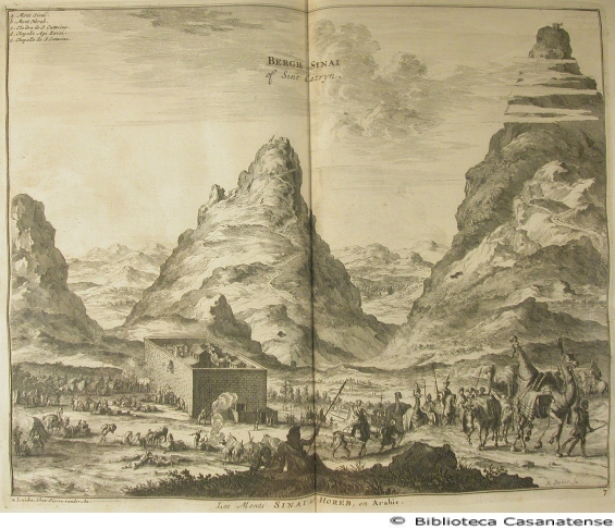 Les mounts Sinai et Horeb, en Arabie (monastero di S.Caterina), tav. [7]