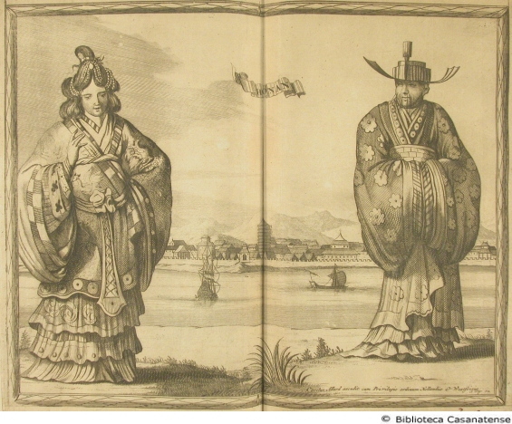 Honan (uomo e donna abbigliati con i costumi tipici della Cina), tav. [3a]