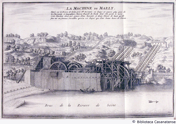 la Machine de Marly (macchina per pompare l'acqua per i giardini di Versailles), tav. [66b]