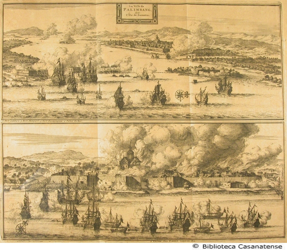 La ville de Palimbang dans l'ile de Sumatra (citt incendiata), tav. [12]