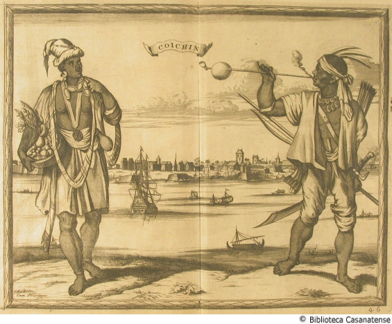 Cochin (uomo e donna abbigliati con i costumi di Cochin), tav. [4b]