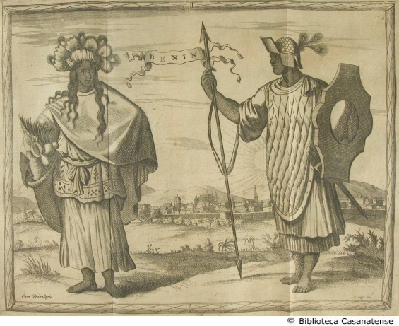 Benin (uomo e donna abbigliati secondo la moda di Benin), tav. [39a]
