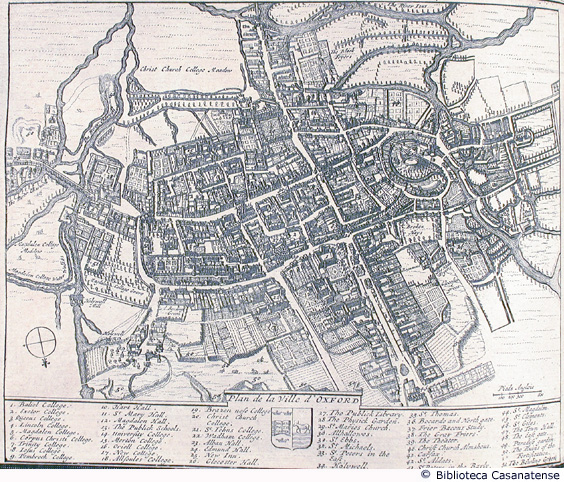plan de la ville d'Oxford (pianta della citt), tav. [50]