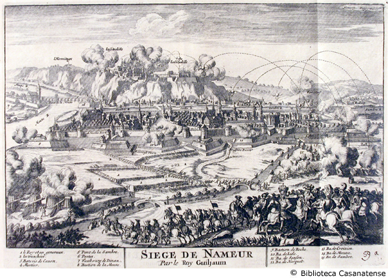 siege de Nameur par le Roy Guiljaum (assedio della citt di Namur), tav. [59a]