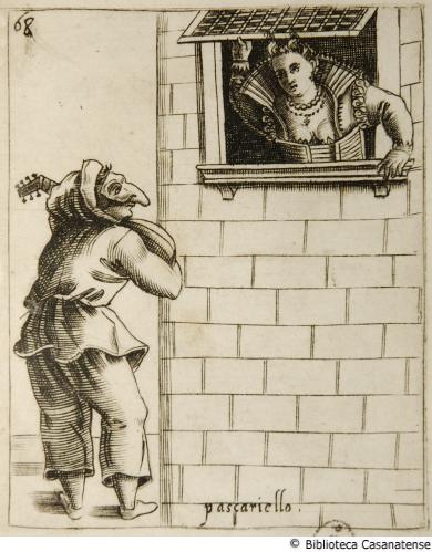 Pascariello (Pulcinella che fa una serenata), tav. 68