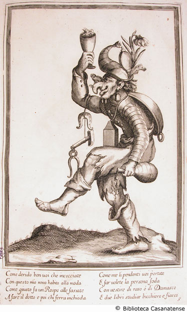 Caricatura di un ubriaco, c. 115