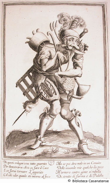 Caricatura di un cuoco, c. 116