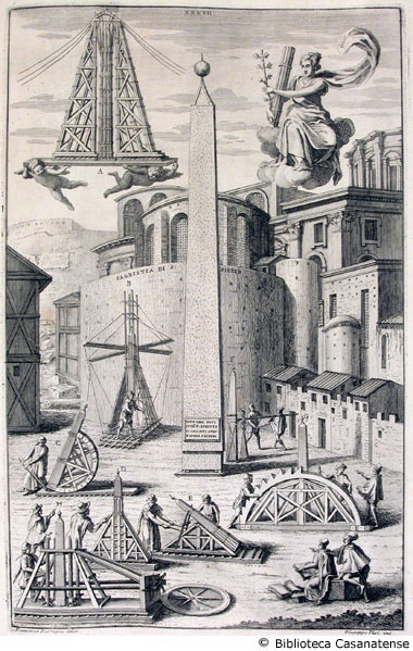 (modellini illustranti proposte per elevare l'obelisco), tav. XXXVII