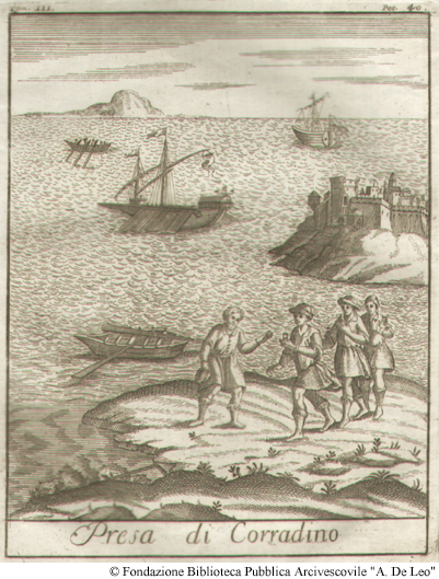 Presa di Corradino. Foglio 40, libro IV.