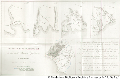 Tav. le comparative lo stato della pianura Grossetana in varie epoche dall'Anno 300 di Cristo al 1836, Tav. 2. In appendice.