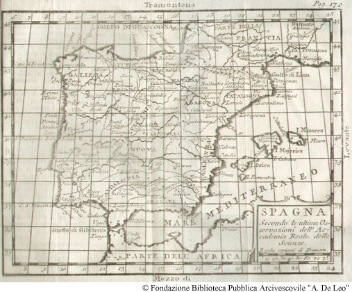 Spagna. Secondo le ultime Osservazioni dell'Accademia Reale delle Scienze, Pag. 170.