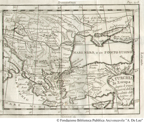 La Turchia in Europa. Sopra le Osservazioni dell'Accademiadelle Scienze di Parigi, Pag. 218.