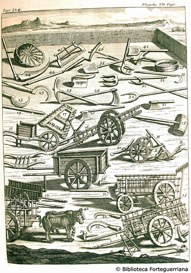 Tav. VII - Attrezzi e macchinari agricoli, pag. 324