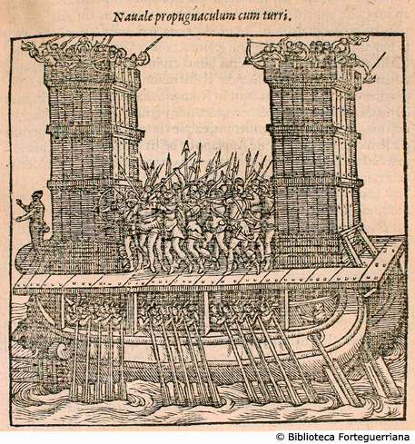 Nave da guerra con torri, p. 363 (2 pt.)