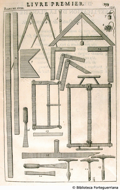 Tav XVIII - Attrezzi del carpentiere, p. 139