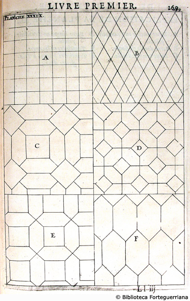 Tav. XXXIX - Schema per vetrate, p. 269