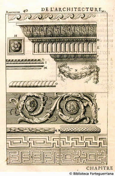 Tav. VIII - Elementi architettonici, p. 40