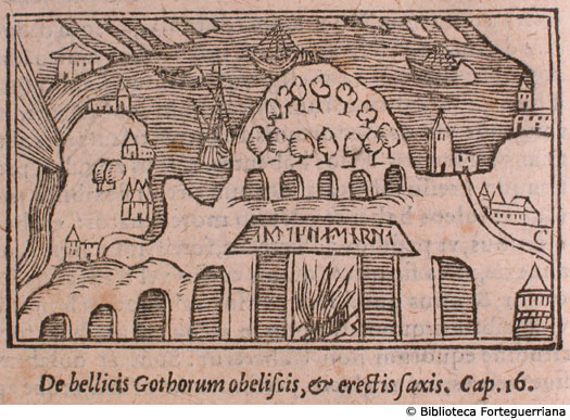 De bellicis Gothorum obeliscis, et erectis saxis, c. 8v