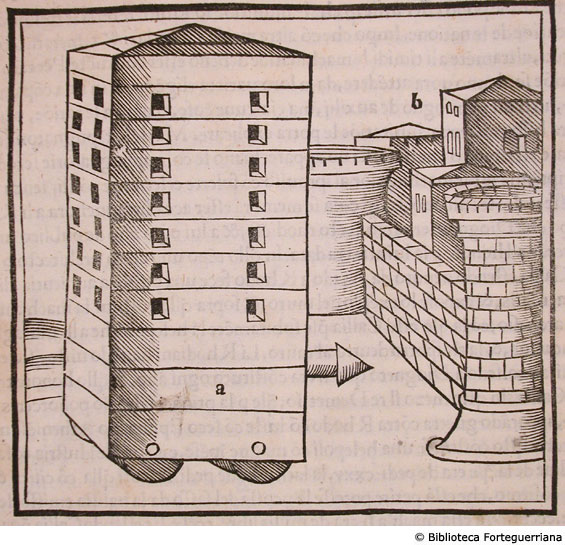 Macchinario con ariete, c. 109v