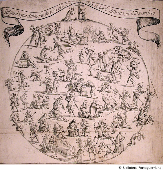  - , [Bologna?:s.n.], 1688
 Acquaforte, mm.600x400 - Aut. G.M. Mitelli - pers. Mitelli (raff. Al n. 40)
