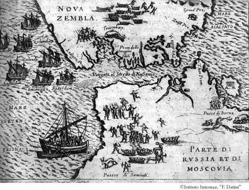 Questo disegno dimostra la prospettiva, il sito, e la grandezza d'Uveygats detto altrimenti lo stretto di Nassonia, p. 17