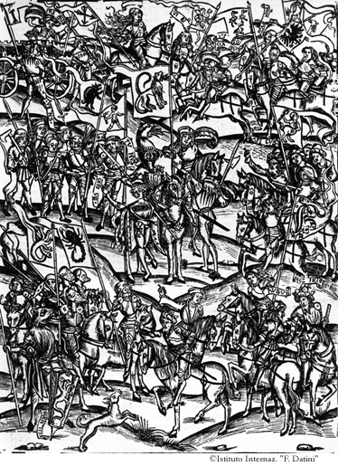 Turno e il suo esercito. (VII, 641-817)