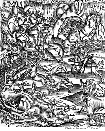 La pioggia interrompe la caccia di Ascanio; Didone ed Enea si rifugiano in una caverna.(IV, 151-172)