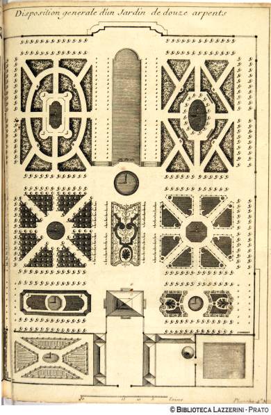 Disposition generale d'un jardin de douze arpents, P.40, Pl. 4.e A