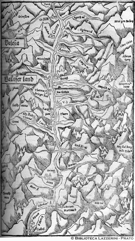 Mappa della Valesia (oggi Svizzera), p. 363