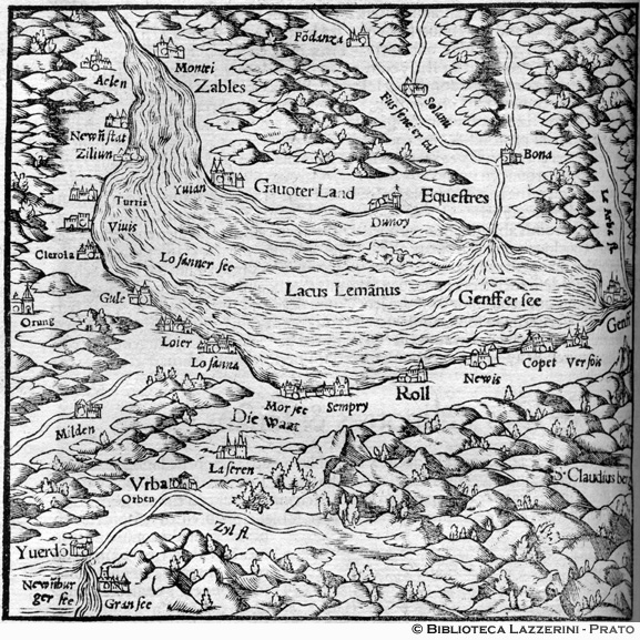 Mappa del lago di Leman, p. 384