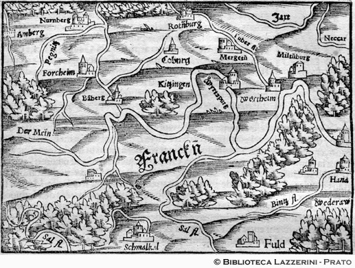 Mappa della Francia orientale, o Franconia, p. 735