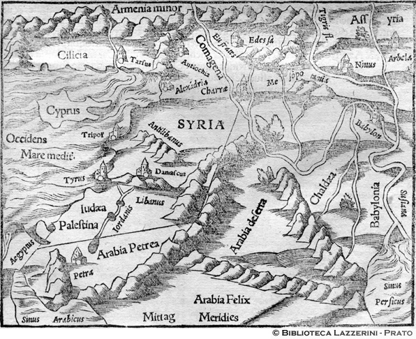 Mappa della Siria con le sue province, p. 1237