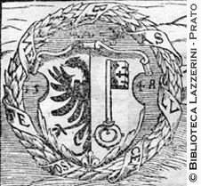 Stemma della citt di Ginevra, particolare, in Planivolumetrico della citt di Ginevra, p. 100