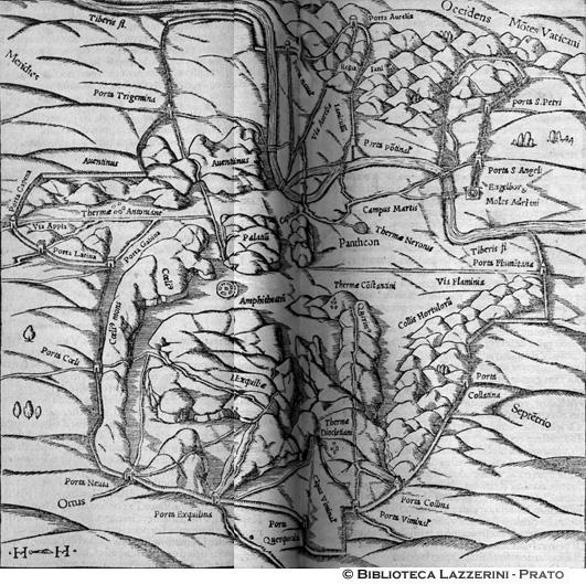 Pianta della città di Roma, p. 154-155