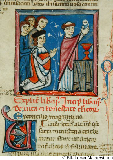 (Officiante in atto di celebrare la Messa), c. 113r