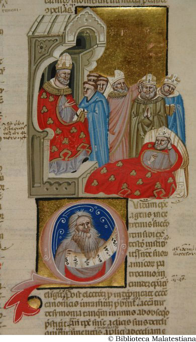 (Un vescovo in punto di morte nomina il proprio successore in testamento), c. 138v