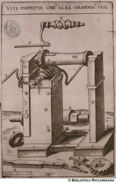 Fig. 1 - Vite perpetua, che alza grandissimi pesi