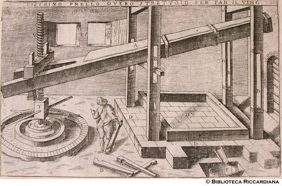 Fig. 17 - "Pistrino prello" o strettoio per fare il vino, p. 47