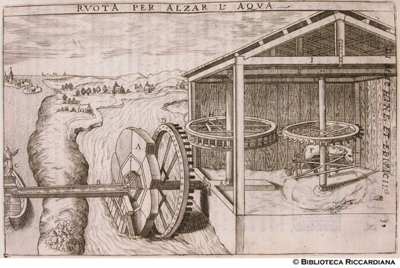 Fig. 22 - Ruota per alzare l'aqua, p. 59 (61)