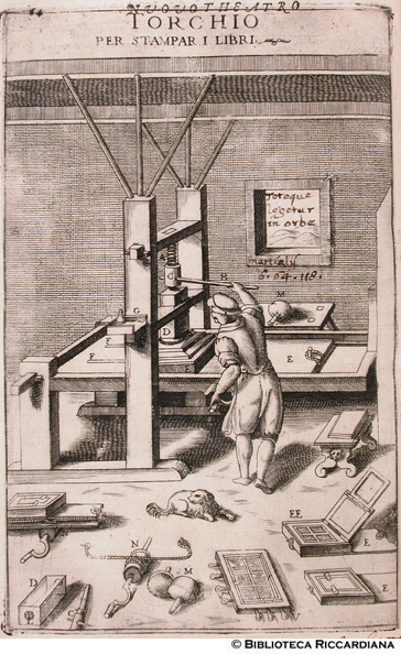 Fig. 23 - Torchio per stampare i libri, p. 64