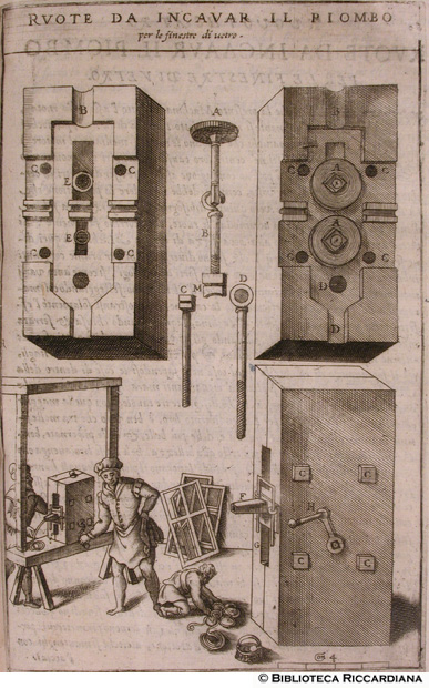 Fig. 27 - Ruote per piombare le finestre di vetro, p. 79